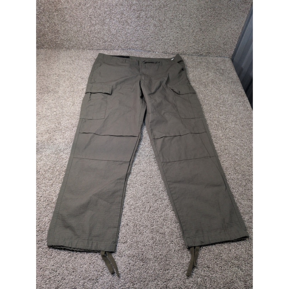 Carhartt WIP Aviation Cargo Pants Olive Green Ripstop Mens XL Slim Fit 37x29